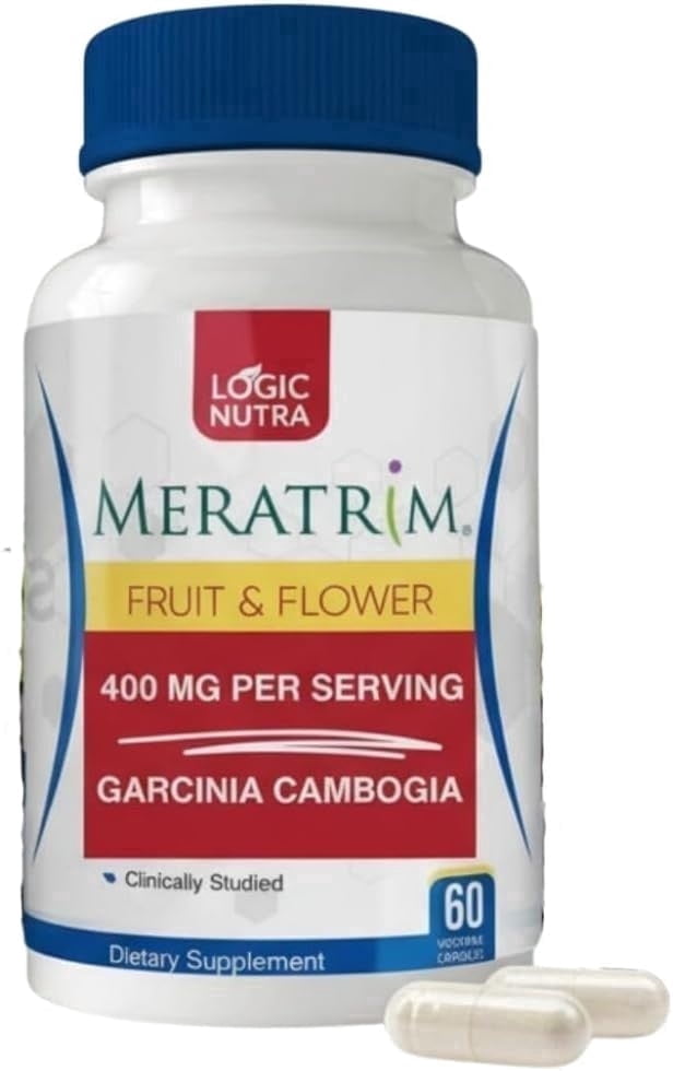 Logic Nutra Meratrim Garcinia Mangostana Dietary Supplements, 400mg, Weight Management, 60 Capsules