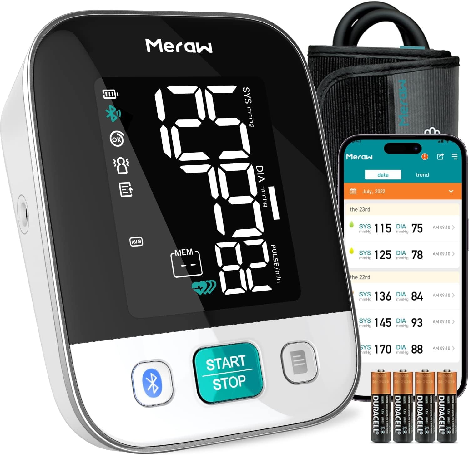 Meraw Cedar Arm Blood Pressure Monitor, Automatic Cuff 8.716.5