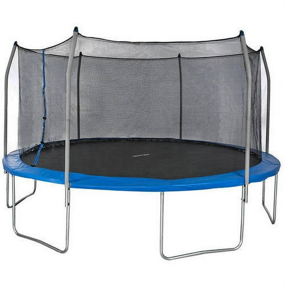 Merax 15-Foot Trampoline, with Enclosure Set, Blue