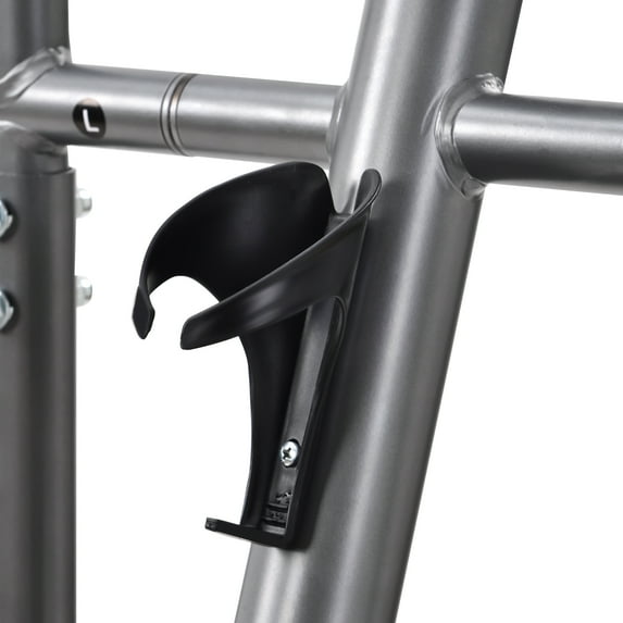 Merax 2-in-1 Upright Exercise Bike and Elliptical Trainer with 8 Level Adjustable Magnetic Resistance, LCD Monitor