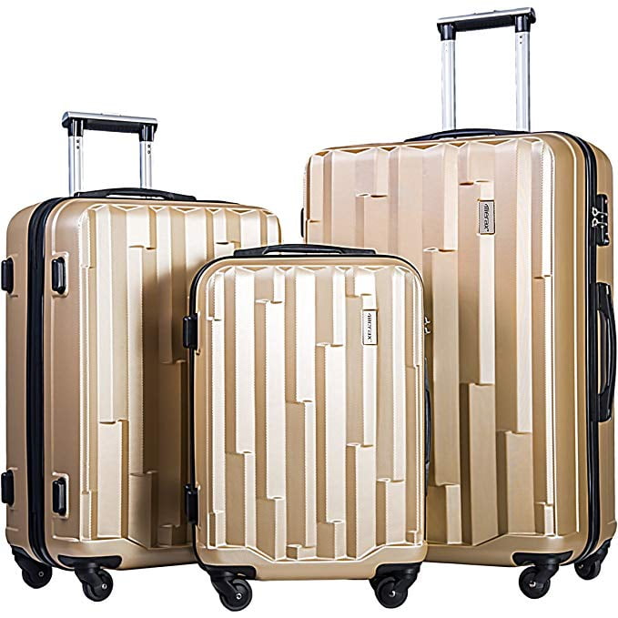 Merax 3 Piece ABS Hardside Luggage Set