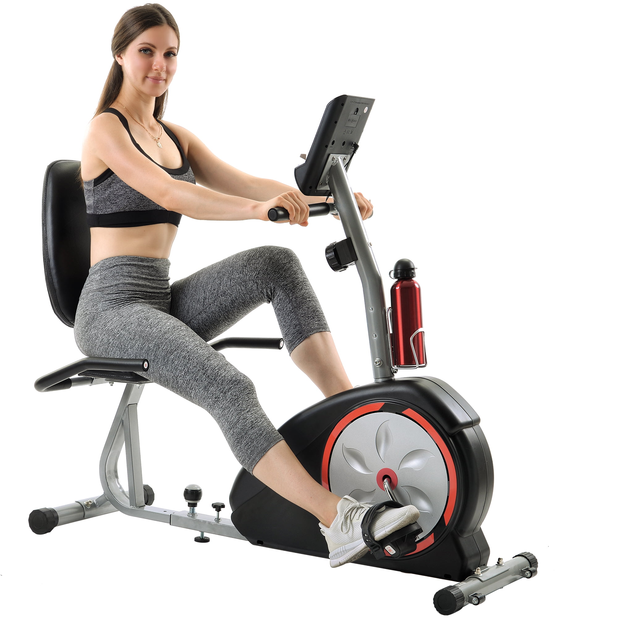 Merax SP407 Recumbent Exercise Bike with 8 Level Resistance and Pulse Sensor Multiple Colors Walmart
