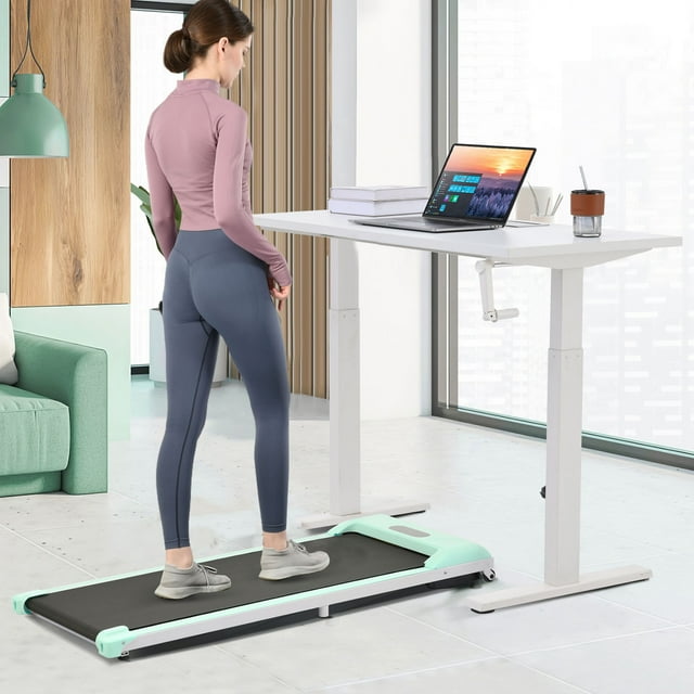 Merax Under Desk Treadmill 2.5HP Portable Walking Pad Desk Treadmill