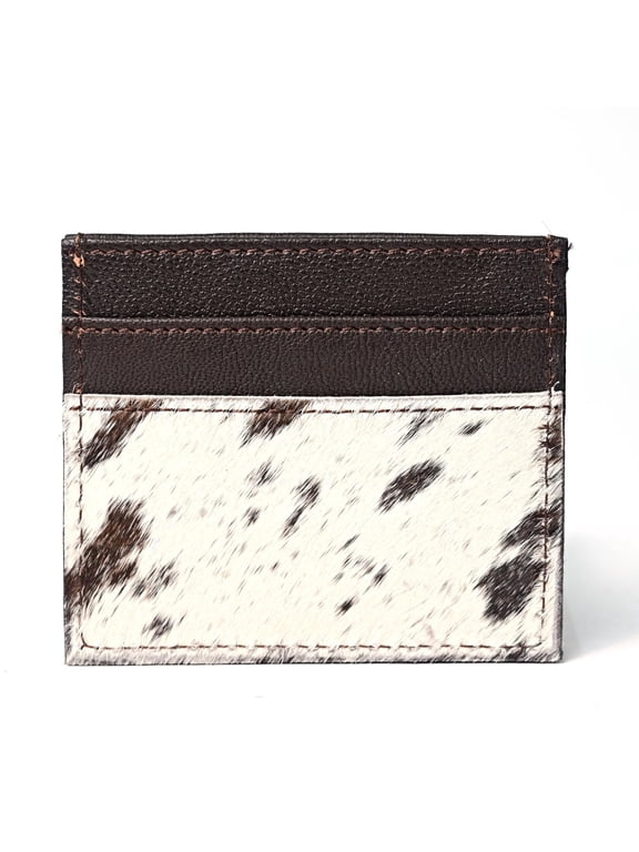 Cowhide Hair on Card Holder Western Cowboy Cowgirl Fashion Slim Card Holder| Genuine Cowhide Leather ID Holder, Credit Card Holder | RFID Protection Pocket Wallet