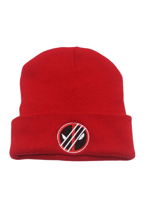 Merc with a Mouth And Wolverine Anime Catoon Knitting Hat - Fleece-Lined Acrylic Beanie, Cute Kawaii Embroidery Trapper Cap for Women Men Unisex