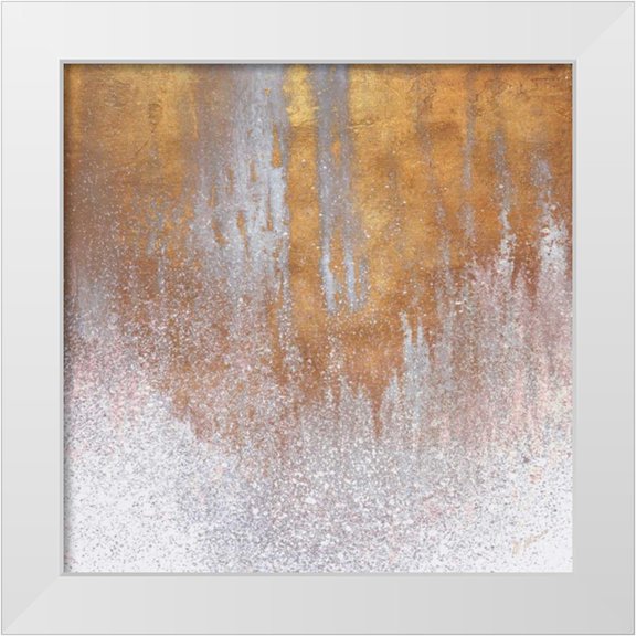 Mercado, M. 12x12 White Modern Wood Framed Museum Art Print Titled - Gold Summer Woods Square
