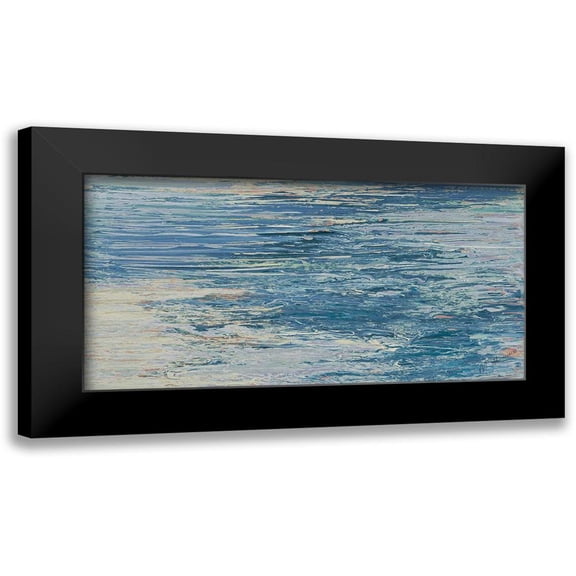 Mercado, M. 14x9 Black Modern Framed Museum Art Print Titled - The Blue Lake Abstract