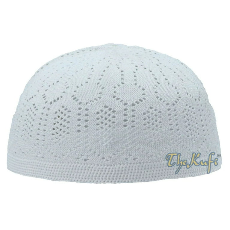Mercan® White Kufi Hat Cotton Turkish-style Islamic Kufi Hat