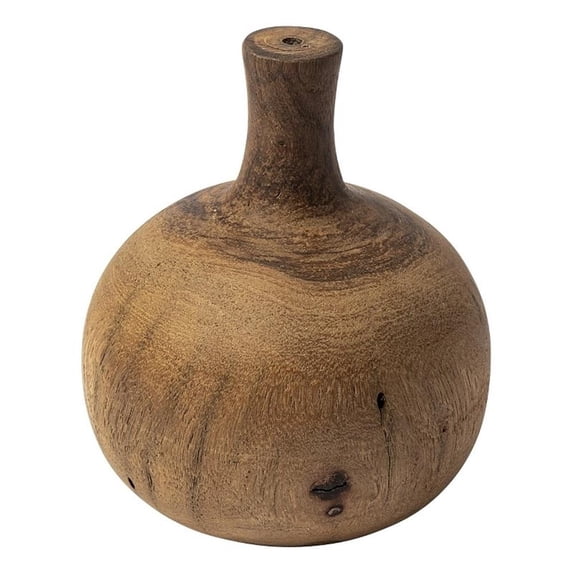 Mercana Afra Small Solid Wood Vase Shaped Decorative Object 68894