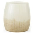 thumbnail image 1 of Mercana Agnetha 8.6L X 8.6W X 9.0H Gold/Cream Ombre Glass Vase, 1 of 6