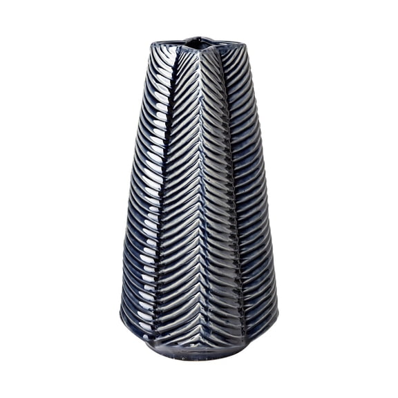 Mercana Bashir Ii Large Dark Navy Gloss Ceramic Vase