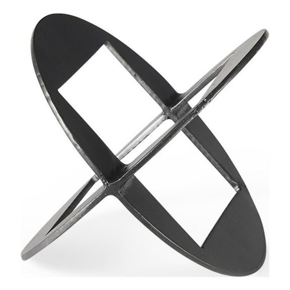 Mercana Cusco Black Iron Small Gunmetal Geometric Decorative Object