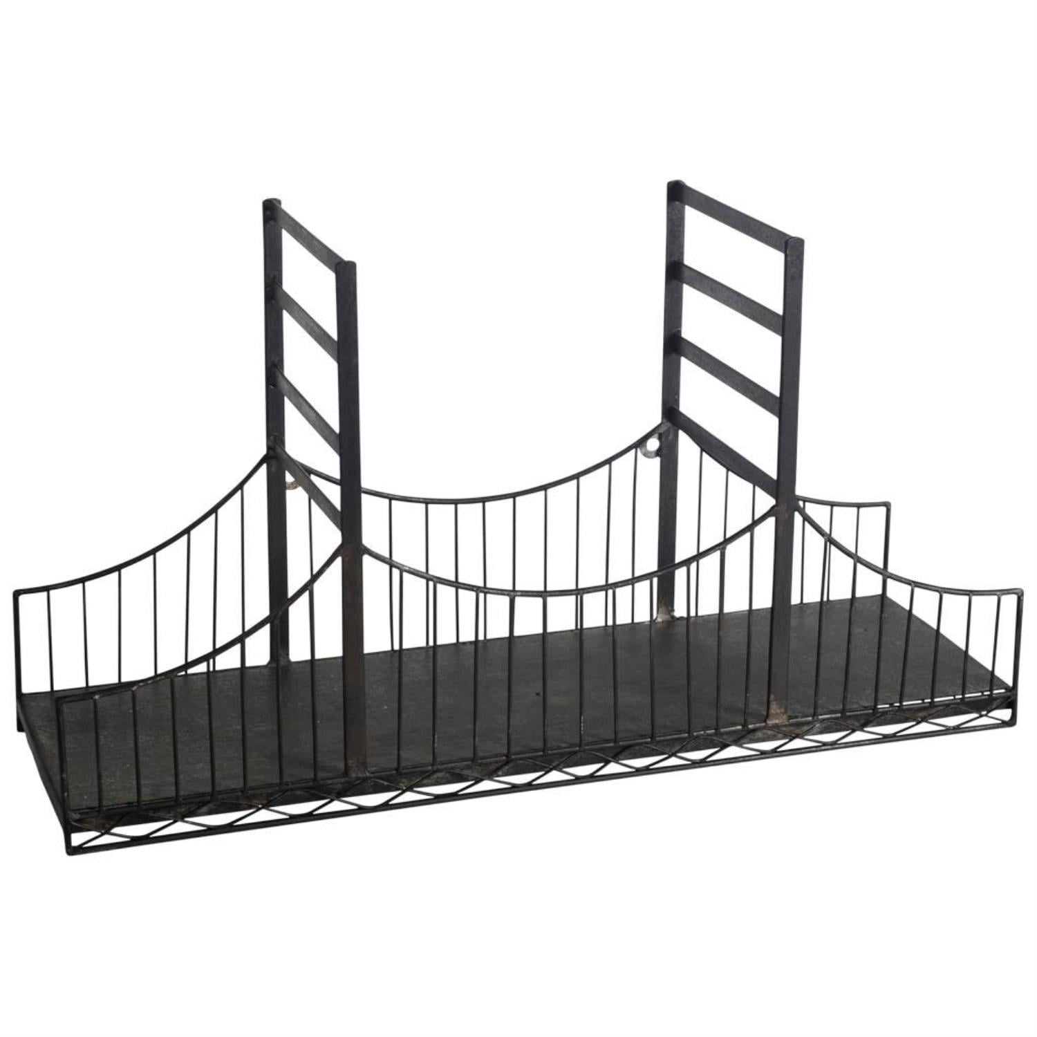 Fran Black Metal Golden Gate Bridge Wall Shelf