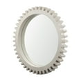 thumbnail image 1 of Mercana Furniture Sterling Cog III 35.5" Round White Wood Frame Mirror, 1 of 5