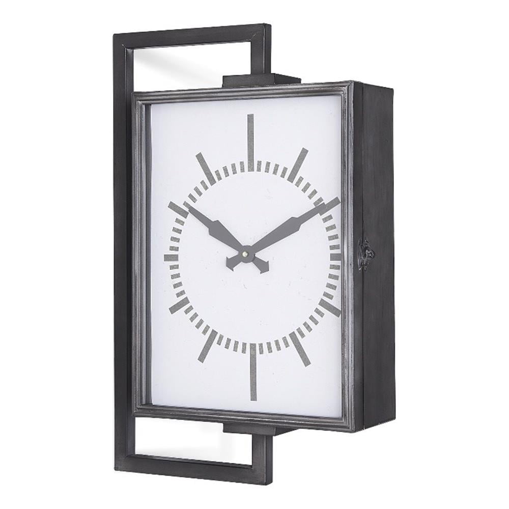 Hagar Large Rectangular Industrial Metal Wall Clock