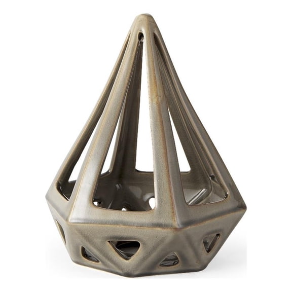 Mercana Hood 7.7L X 7.7W X 9.4H Bronze Geometric Ceramic Object