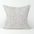 thumbnail image 1 of Mercana Jayden Cream W/ Black Print Linen Square Decorative Pillow Cover, 1 of 8