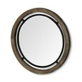 thumbnail image 1 of Mercana Josi 28" Brown Wood and Black Metal Frame Mirror, 1 of 5
