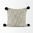 thumbnail image 1 of Mercana Krystal 18 X 18 Cream/Black Pom Pom Decorative Pillow Cover, 1 of 7