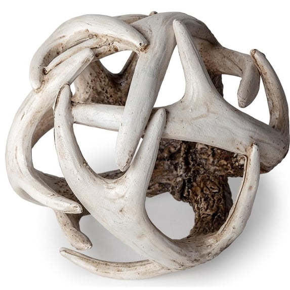 Mercana Ramus I 4.8" horn shaped decorative brown resin orb ball