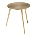 thumbnail image 1 of Mercana Reva I 24 x 21 Round Top Gold-Toned Metal Cast Aluminum Accent Table, 1 of 7