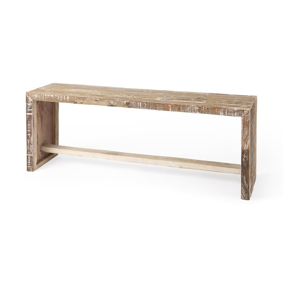 Mercana Solveig 47.0L X 13.0W X 18.0H Light Brown Wood Rectangular Bench