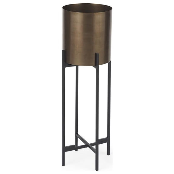 Mercana Sowerberry Small 9L X 9W X 24H Plant Stand in Black