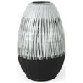thumbnail image 1 of Mercana Tanami II Short Dark Brown/White Glazed Ceramic Vase, 1 of 4