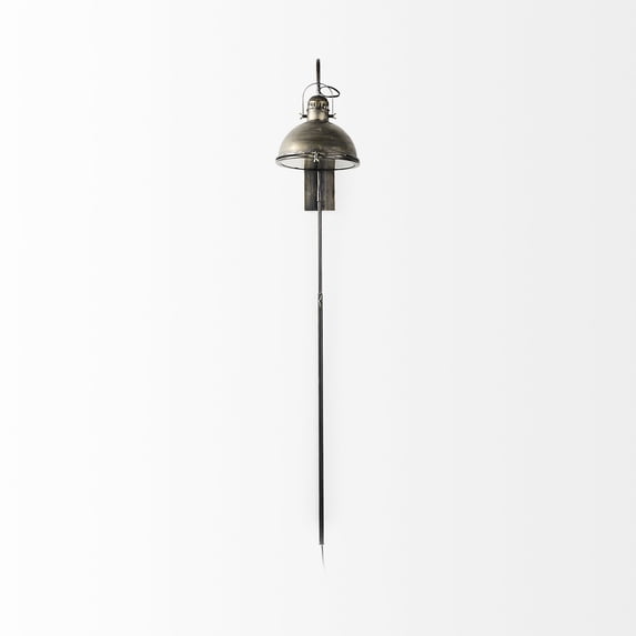 Mercana Tazb 13L X 11W X 62H Gold Metal Conical Shade Wall Sconce in Black