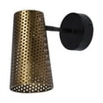 thumbnail image 1 of Mercana Wesley I 11x10.2 Gold Toned Perforated Metal Cone Wall Sconce, 1 of 5