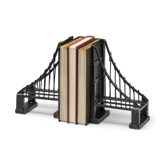 Mercana Wrought Iron Suspension Bridge Brown Metal Weighted Bookend