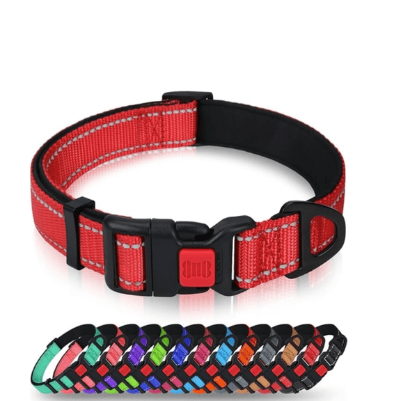 Mercano Adjustable Dog Collar - Special Design Patterns, Soft Nylon Comfortable Durable Pet Collar for Small Medium Large Dogs (M, Tribal Green)
