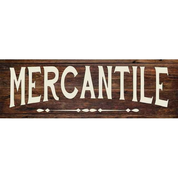 Mercantile Dry Goods Grocery Rustic Looking Wood Sign Wall Décor Gift 8 x 24 Wood Sign B3-08240028065