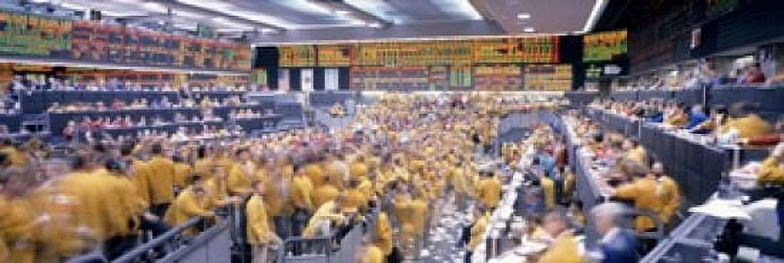 Mercantile Exchange Trading Chicago Illinois USA Canvas Art - Panoramic Images (18 x 6)