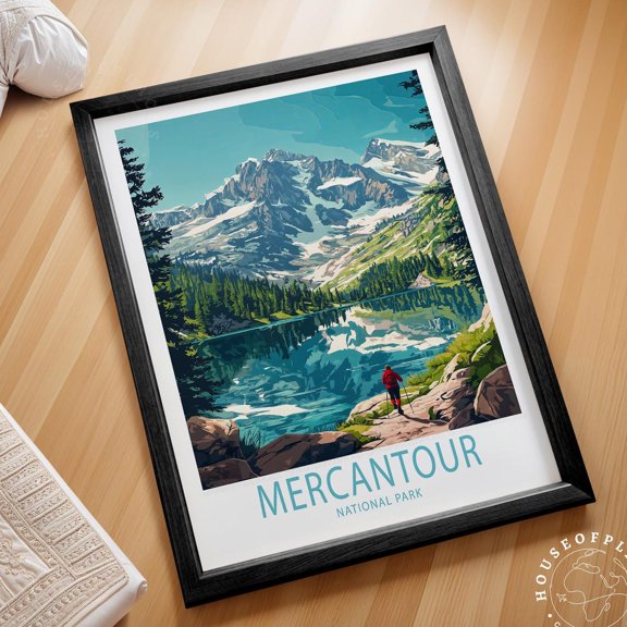 Mercantour National Park Travel Print, Mercantour Wall Art Print, National Park Travel Poster, Minimalist Cityscape, Home Decor Wall Art, Modern Wall Decor, 16x24 UNFRAMED