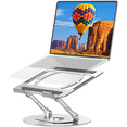 thumbnail image 1 of Mercase Laptop Stand for Desk, Adjustable Notebook Stand with 360 Rotating Base,Foldable and Portable Laptop Riser for MacBook Air, Pro, Dell, HP, Lenovo All 10-16 Inch Laptops, Sliver, 1 of 9