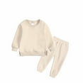 thumbnail image 1 of Mercatoo 2 Piece Toddler Baby Boys Fall Winter Clothes Pullover Long Sleeve Sweatshirt and Pants Outfits Clothing Set, 1 of 4