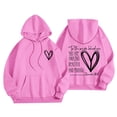 thumbnail image 1 of Mercatoo 2 to 14 Years Teen Girls Heart and Letter Graphic Hoodie Cozy Fashionable Long Sleeve Pom Puff Pullover Sweatshirt, 1 of 5