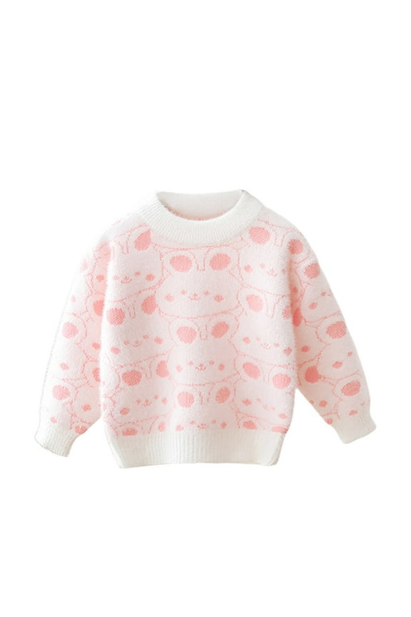 2 to 8 Years Toddler Midi Tops Easter Toddler Boy Girl 𝐑abbit Bunny Sweater Top Coat Children Long Sleeve Sweater