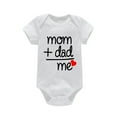 thumbnail image 1 of Mercatoo Baby Boy Girl Outfit Romper Short Sleeve Crewneck Oversized Bodysuit Toddler Football Embroidery 𝐎nesie Jumpsuit, 1 of 4
