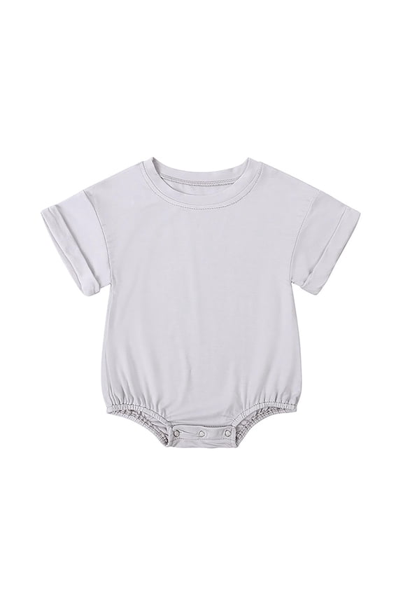 Baby Boys Basic Layering Short Sleeve Tee Romper Top Infant Girls Summer T Shirt Baby Crawling Clothes