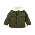 thumbnail image 1 of Mercatoo Baby Boys Girls Corduroy Jacket Kids Toddler 𝐒𝐡erpa Lined Top Lapel Button Down Thicked Warm Coat Winter Outerwear, 1 of 8
