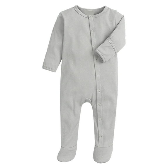 Mercatoo Baby Boys Girls Cotton Romper Preemie Sleep and Play Footed Jumpsuit Fall Winter Long Sleeve Clothes Unisex