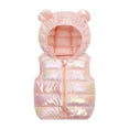 thumbnail image 1 of Mercatoo Baby Boys Girls Hooded Puffer Vest Winter Lightweight Sleeveless 𝐁ear Ears Zipper Up Shiny Vest Jacket, 1 of 8