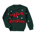 thumbnail image 1 of Mercatoo Baby Boys Girls My First Christmas Embroidered Sweater Oversized 𝐂hunky Long Sleeve Knitwear Pullover Warm Shirt, 1 of 5