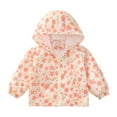 thumbnail image 1 of Mercatoo Baby Boys Girls 𝗛ooded Dust Coat Cute Graphic Rain Jacket Zip Up Lightweight Windbreaker Kids Outdoor Trench Coats, 1 of 7
