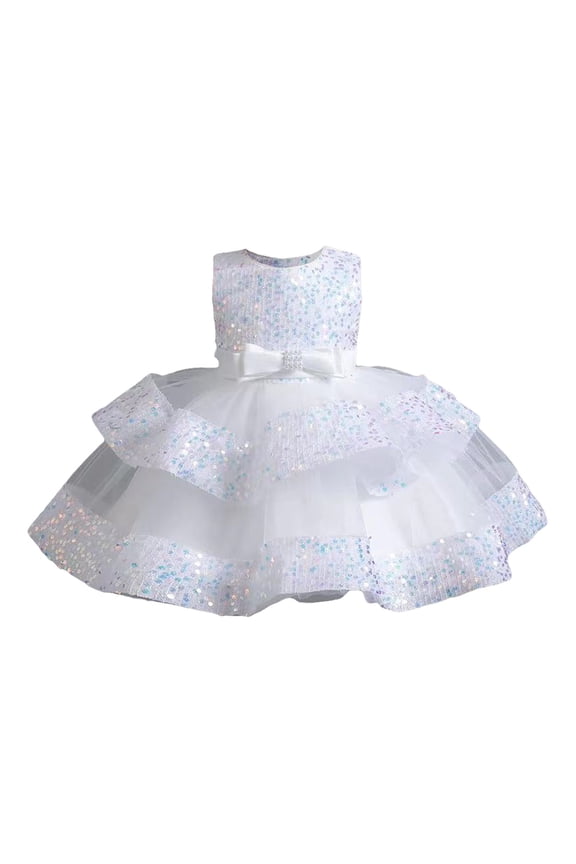 Baby Girl Pageant Dress Sequins Dress Toddler Flower Wedding Birthday 𝗣𝐚rty Gown Dresses 12 Months Clothes Girls