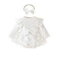 thumbnail image 1 of Mercatoo Baby Girl Sequins Bowknot Butterfly Dress I𝐧fant Toddler Tutu Flower Girls Wedding Birthday Romper Dresses Set, 1 of 9