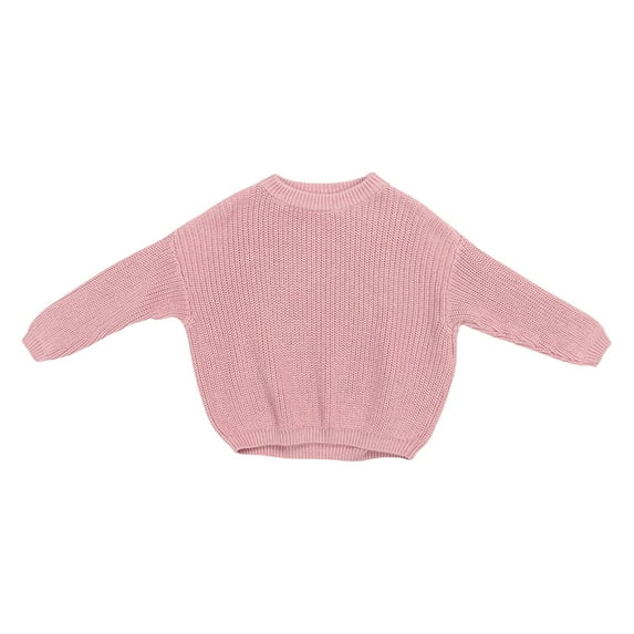 Mercatoo Baby Girl Solid Knit Sweater Boy Cotton Long Sleeve Pullover Top Fall Winter Clothes