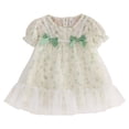 thumbnail image 1 of Mercatoo Baby Girl Tutu Dress Lace Puff Sleeve Bow Floral Tulle Princess Birthday Party Dresses Wedding Flower Girls Clothes, 1 of 7